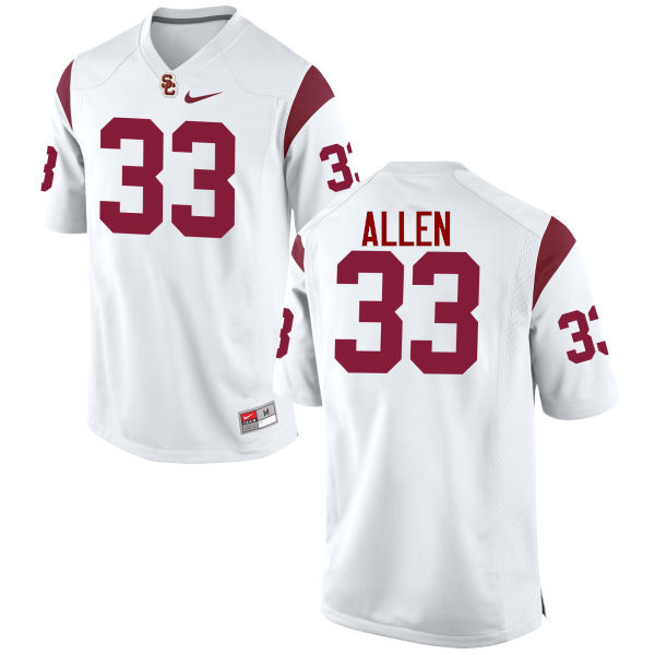 Men #33 Marcus Allen USC Trojans College Football Jerseys-White